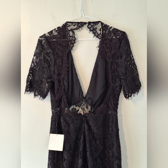 Passionate Heart Black Lace Midi Dress - M - Picture 9 of 12